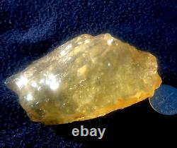 Libyan Desert Glass Meteorite Tektite impact specimen(450 ct) yellow Gem AAAA+