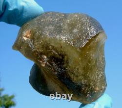 Libyan Desert Glass Meteorite Tektite impact specimen(460 crt)Dimples Green Gem