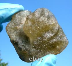 Libyan Desert Glass Meteorite Tektite impact specimen(460 crt)Dimples Green Gem