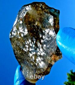 Libyan Desert Glass Meteorite Tektite impact specimen(460 ct)Dimples -Dark