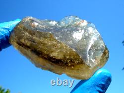 Libyan Desert Glass Meteorite Tektite impact specimen(460 ct)Dimples -Dark