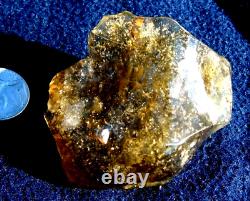 Libyan Desert Glass Meteorite Tektite impact specimen(460 ct)Dimples -Dark