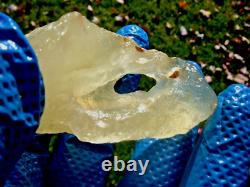 Libyan Desert Glass Meteorite Tektite impact specimen(470 ct)Light Yellow Hole