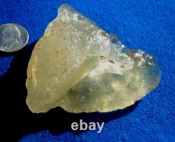 Libyan Desert Glass Meteorite Tektite impact specimen(470 ct)Light Yellow Hole