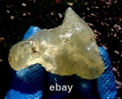 Libyan Desert Glass Meteorite Tektite impact specimen(470 ct)Light Yellow Hole