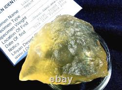 Libyan Desert Glass Meteorite Tektite impact specimen(480 crt) Big Heart shape