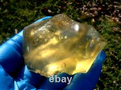 Libyan Desert Glass Meteorite Tektite impact specimen(480 crt)Dimples GEM AAAAA