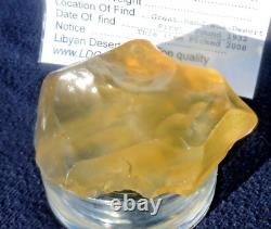 Libyan Desert Glass Meteorite Tektite impact specimen(480 crt)Dimples GEM AAAAA