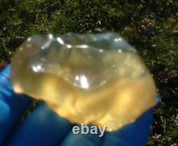 Libyan Desert Glass Meteorite Tektite impact specimen(480 crt)Dimples GEM AAAAA