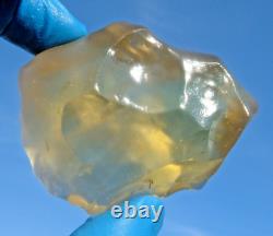 Libyan Desert Glass Meteorite Tektite impact specimen(480 crt)Dimples GEM AAAAA