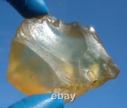 Libyan Desert Glass Meteorite Tektite impact specimen(480 crt)Dimples GEM AAAAA