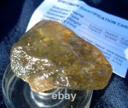 Libyan Desert Glass Meteorite Tektite impact specimen(485 crt)Dark Gem AAAA+