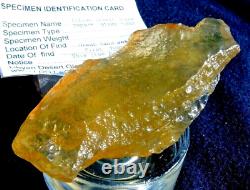 Libyan Desert Glass Meteorite Tektite impact specimen(485 crt)Dimples -Super GEM