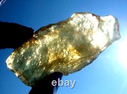 Libyan Desert Glass Meteorite Tektite impact specimen(485 crt)Dimples -Super GEM