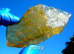 Libyan Desert Glass Meteorite Tektite impact specimen(485 crt)Dimples -Super GEM