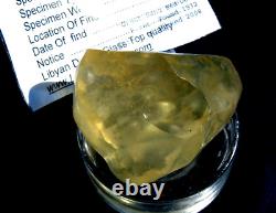 Libyan Desert Glass Meteorite Tektite impact specimen(485 ct) Super Gem AAAA+