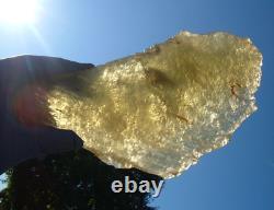 Libyan Desert Glass Meteorite Tektite impact specimen(5000 crt)Flat- big (1 Kg)