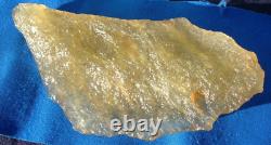 Libyan Desert Glass Meteorite Tektite impact specimen(5000 crt)Flat- big (1 Kg)