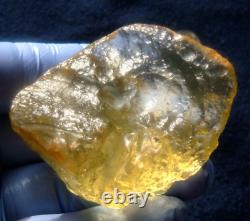 Libyan Desert Glass Meteorite Tektite impact specimen(500 crt)Dimples Super Gem