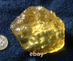 Libyan Desert Glass Meteorite Tektite impact specimen(500 crt)Dimples Super Gem