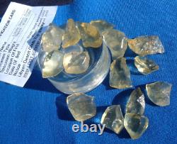 Libyan Desert Glass Meteorite Tektite impact specimen(500 crt)Small Gems Lot#18