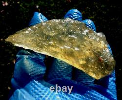 Libyan Desert Glass Meteorite Tektite impact specimen(505 ct)dimples Gem A+