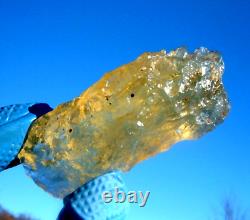 Libyan Desert Glass Meteorite Tektite impact specimen(505 ct)dimples Gem A+