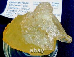 Libyan Desert Glass Meteorite Tektite impact specimen(510 crt)Dimples Gem AAA+