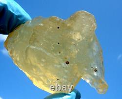 Libyan Desert Glass Meteorite Tektite impact specimen(510 crt)Dimples Gem AAA+