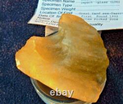 Libyan Desert Glass Meteorite Tektite impact specimen(510 crt) nice Green