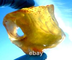 Libyan Desert Glass Meteorite Tektite impact specimen(515 ct) Big Natural Hole