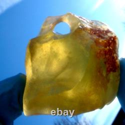 Libyan Desert Glass Meteorite Tektite impact specimen(515 ct) Big Natural Hole