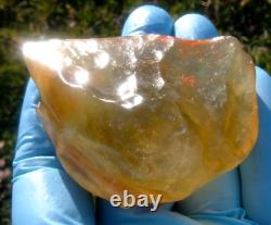 Libyan Desert Glass Meteorite Tektite impact specimen(515 ct) Big Natural Hole