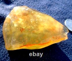 Libyan Desert Glass Meteorite Tektite impact specimen(515 ct) Big Natural Hole