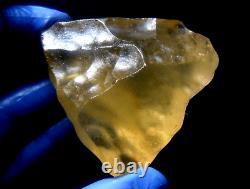 Libyan Desert Glass Meteorite Tektite impact specimen(540 crt)Dimples Super Gem