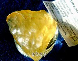 Libyan Desert Glass Meteorite Tektite impact specimen(540 crt)Dimples Super Gem