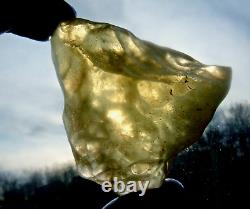 Libyan Desert Glass Meteorite Tektite impact specimen(540 crt)Dimples Super Gem