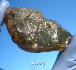 Libyan Desert Glass Meteorite Tektite impact specimen(540 crt)Very Dark Green