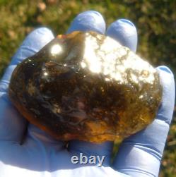 Libyan Desert Glass Meteorite Tektite impact specimen(540 crt)Very Dark Green