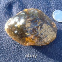 Libyan Desert Glass Meteorite Tektite impact specimen(540 crt)Very Dark Green