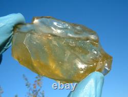 Libyan Desert Glass Meteorite Tektite impact specimen(540 crt) yellow Gem AAAAA