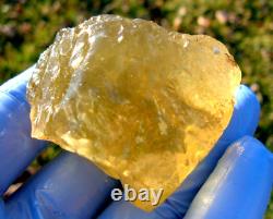 Libyan Desert Glass Meteorite Tektite impact specimen(545 ct)Dimples Green Gem