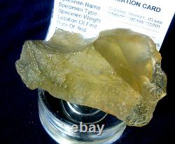 Libyan Desert Glass Meteorite Tektite impact specimen (555 crt)Dimples Top AAA