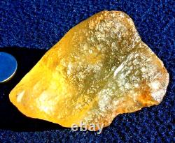 Libyan Desert Glass Meteorite Tektite impact specimen(557 ct)Dimples GEM AAAA