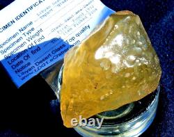 Libyan Desert Glass Meteorite Tektite impact specimen(557 ct)Dimples GEM AAAA