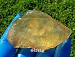 Libyan Desert Glass Meteorite Tektite impact specimen(557 ct)Dimples GEM AAAA