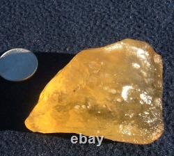 Libyan Desert Glass Meteorite Tektite impact specimen(557 ct)Dimples GEM AAAA