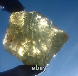 Libyan Desert Glass Meteorite Tektite impact specimen(575 crt)Dimples Gem AAAAA