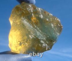 Libyan Desert Glass Meteorite Tektite impact specimen(575 crt)Dimples Gem AAAAA