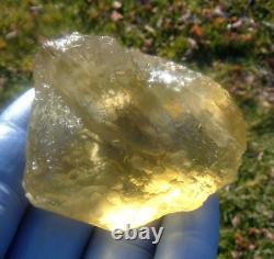 Libyan Desert Glass Meteorite Tektite impact specimen(575 crt)Dimples Gem AAAAA